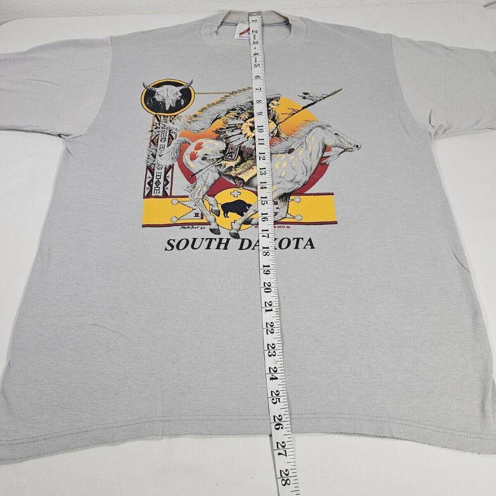 Vintage 1989 Keith Bost South Dakota Native American Single Stitch T-shirt Large - Picture 11 of 12